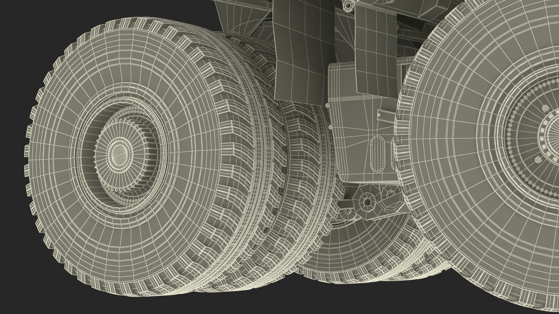 Heavy Duty Mining Dump Truck Rigged for Cinema 4D 3D model