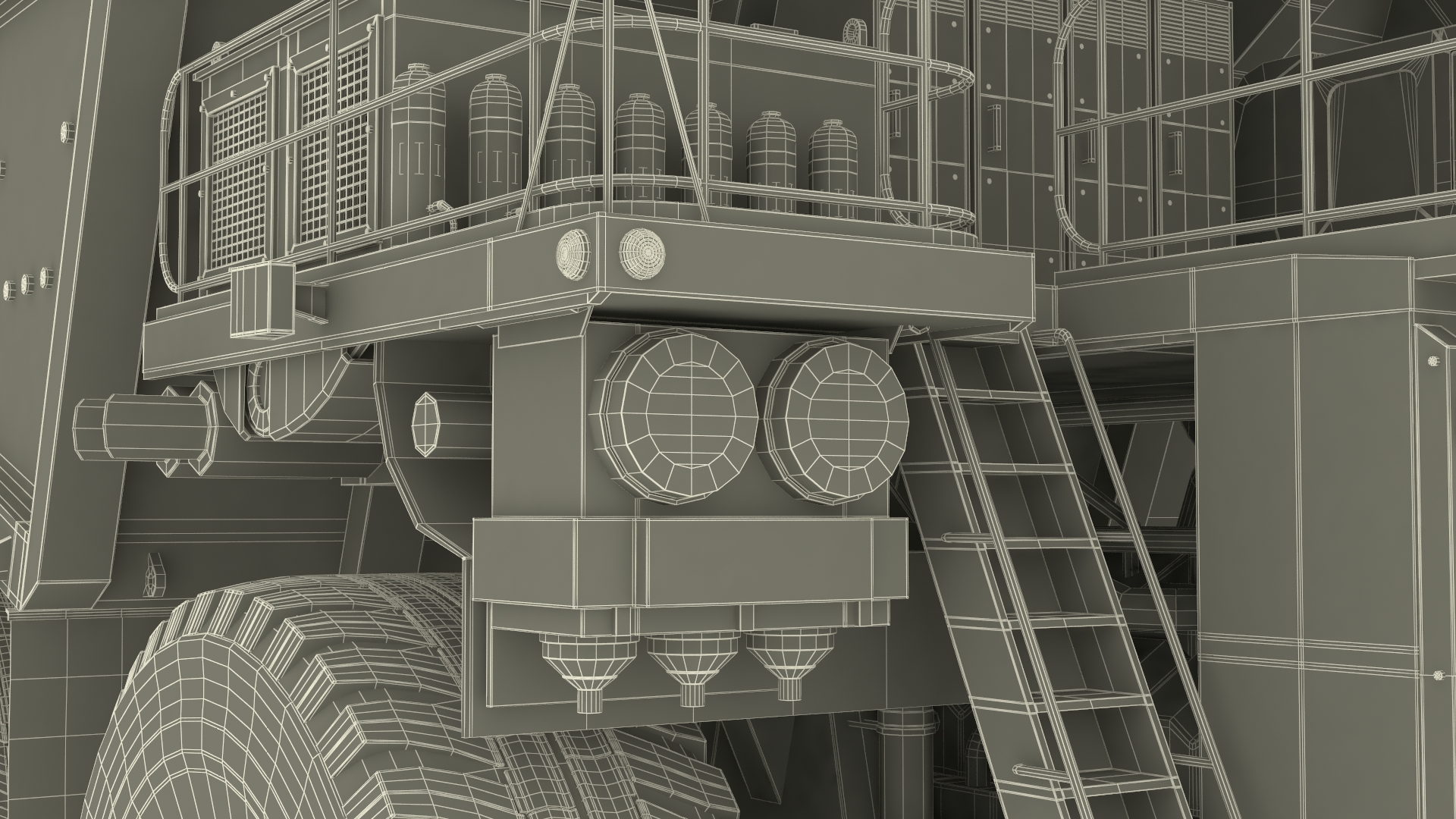 Heavy Duty Mining Dump Truck Rigged for Cinema 4D 3D model
