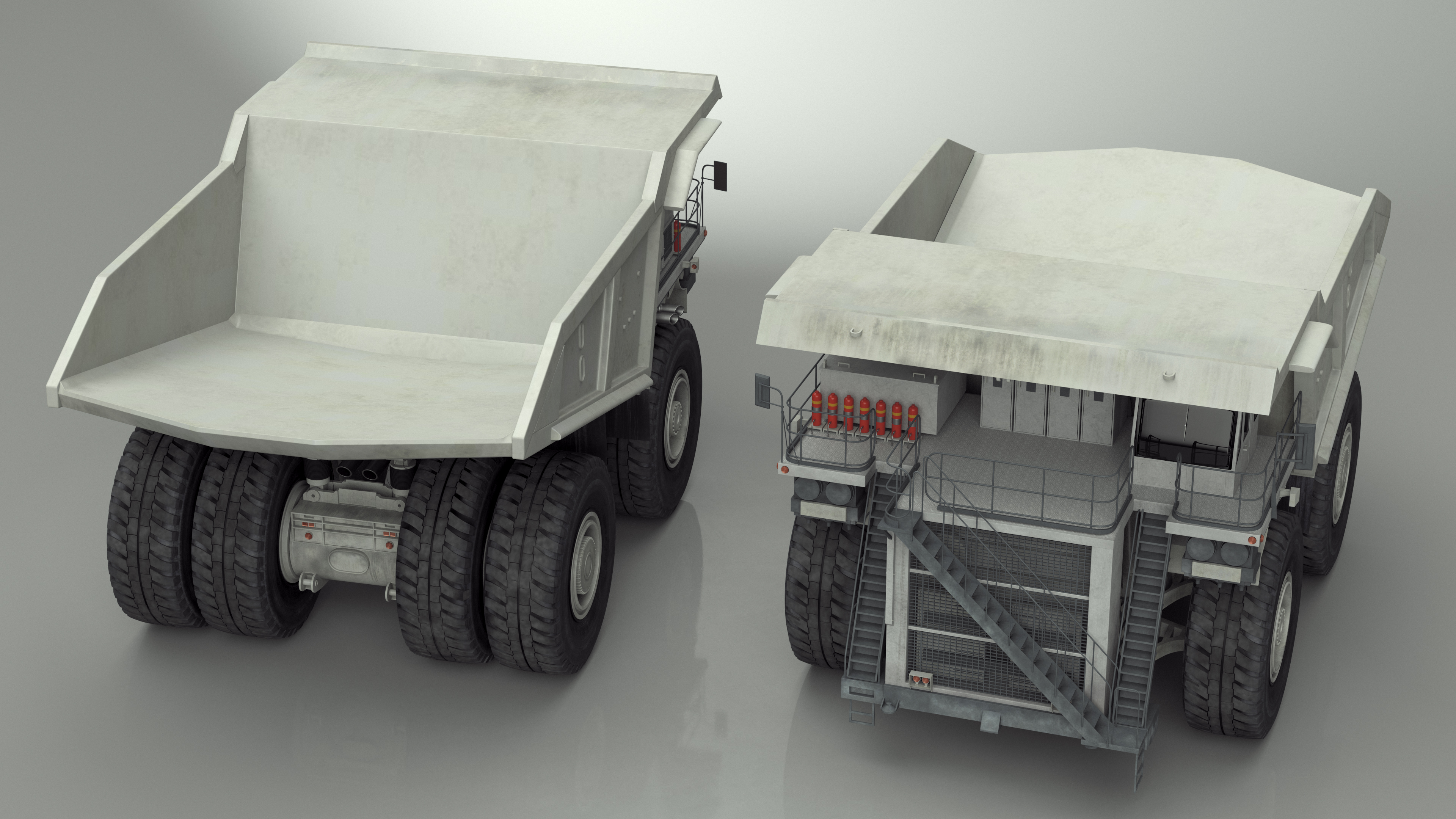 Heavy Duty Mining Dump Truck Rigged for Cinema 4D 3D model
