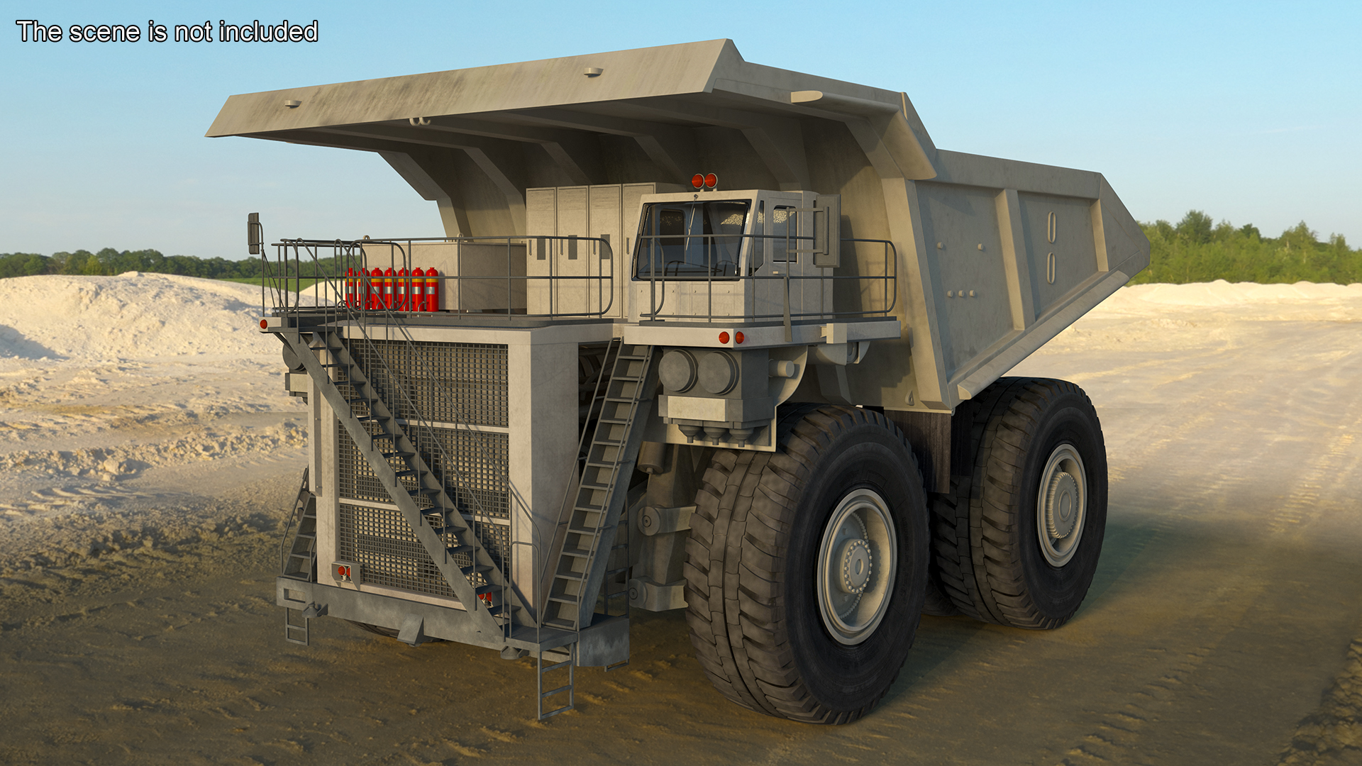 Heavy Duty Mining Dump Truck Rigged for Cinema 4D 3D model