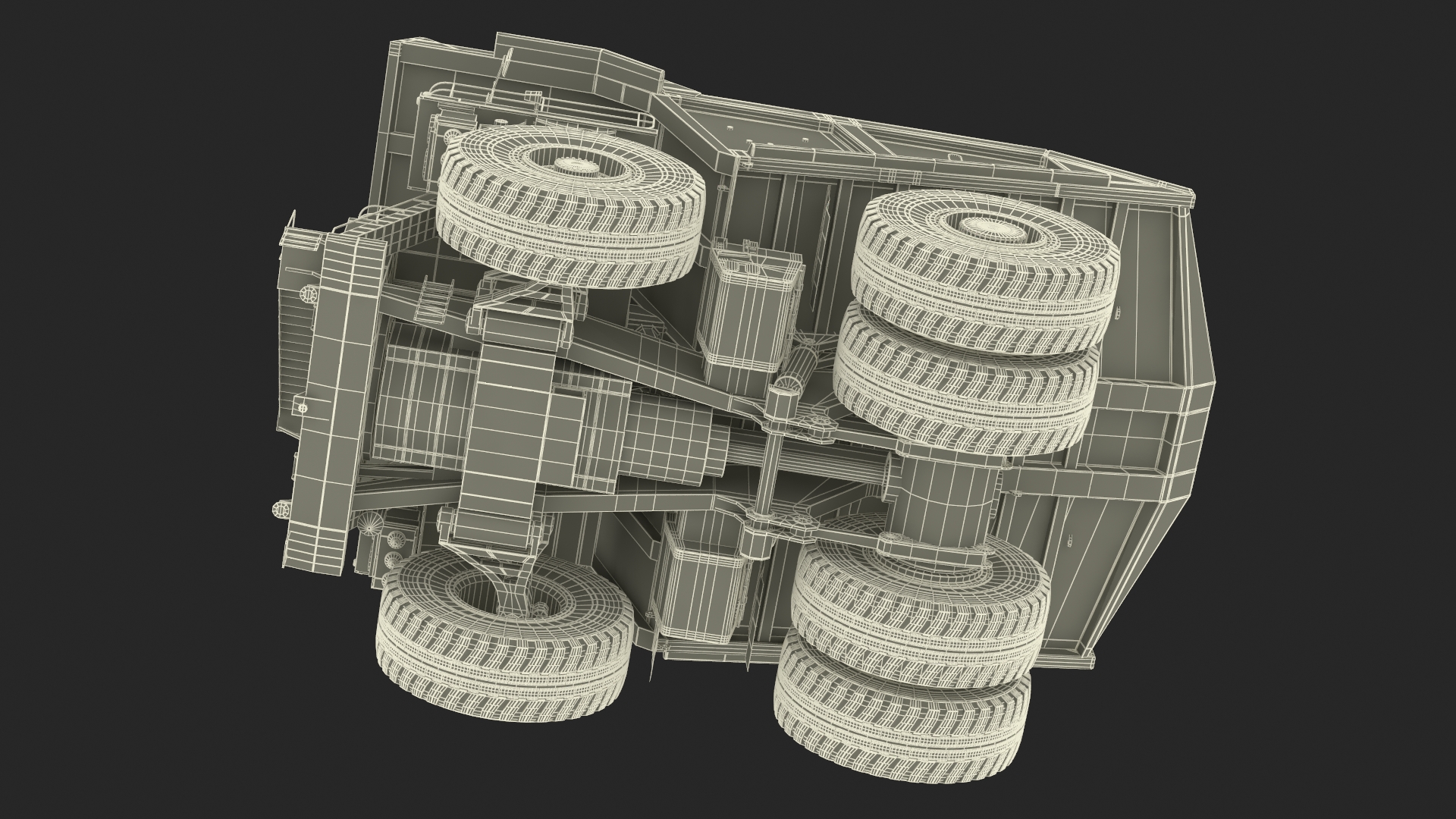 Heavy Duty Mining Dump Truck Rigged for Cinema 4D 3D model