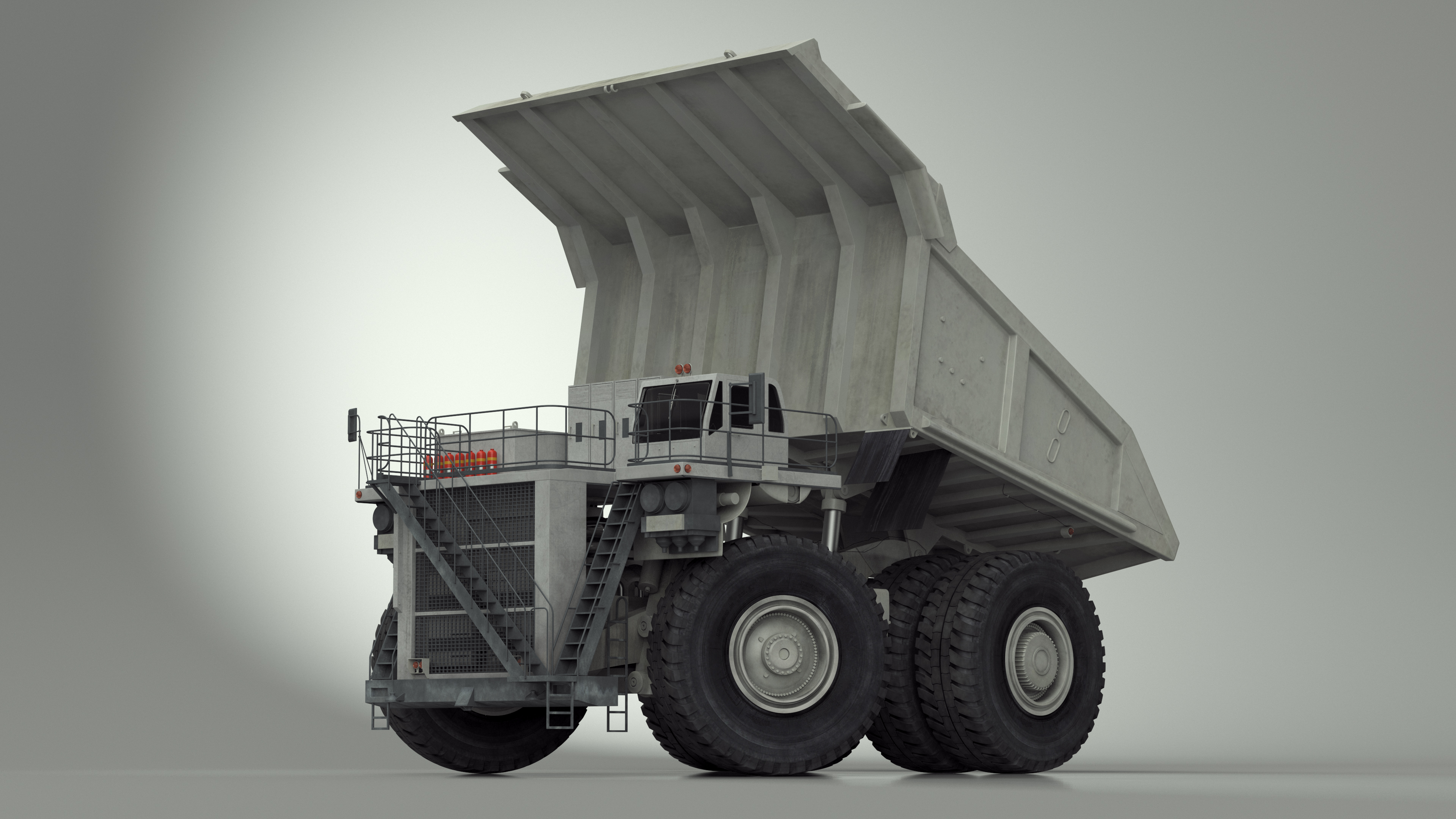 Heavy Duty Mining Dump Truck Rigged for Cinema 4D 3D model