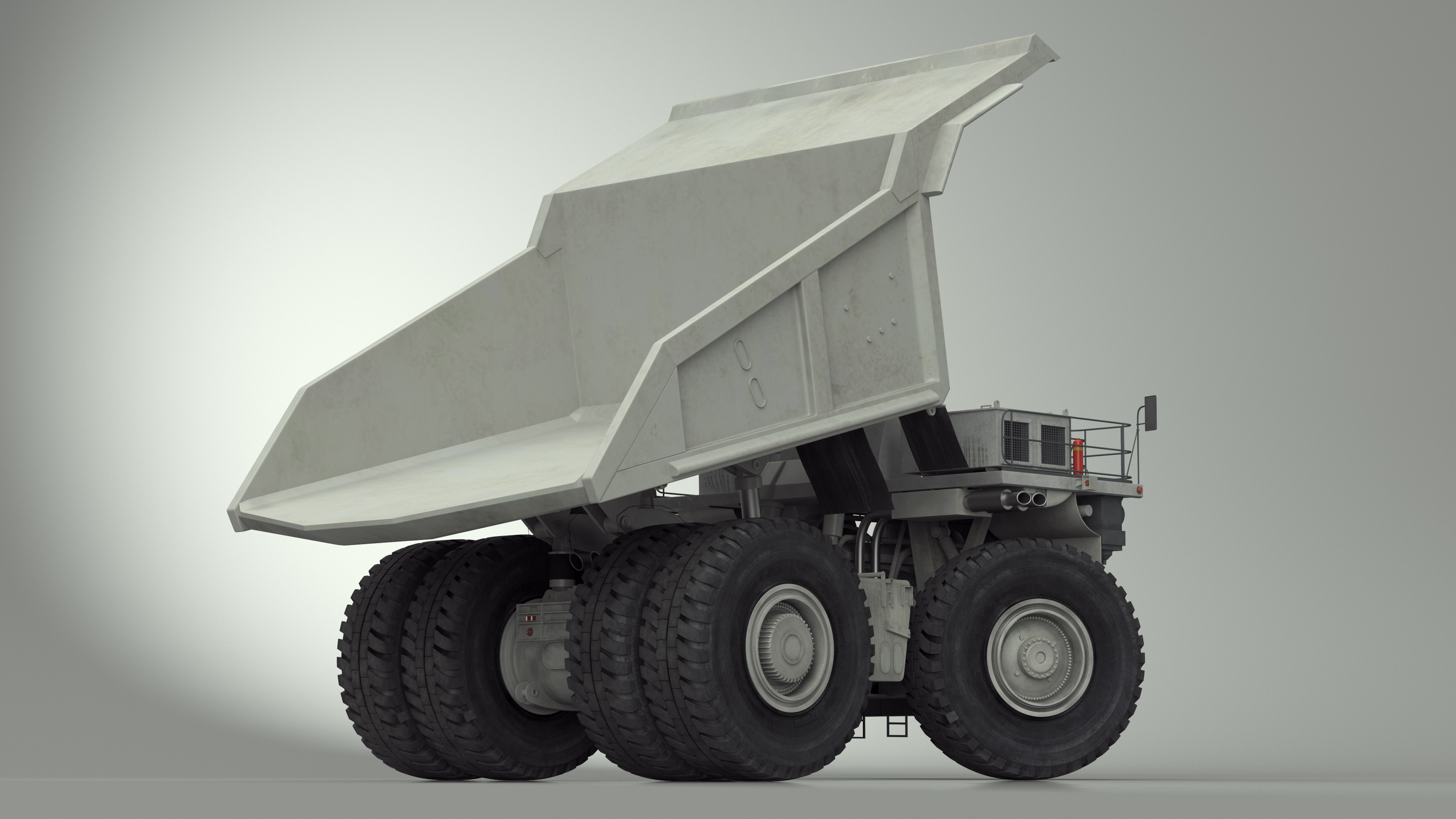 Heavy Duty Mining Dump Truck Rigged for Cinema 4D 3D model