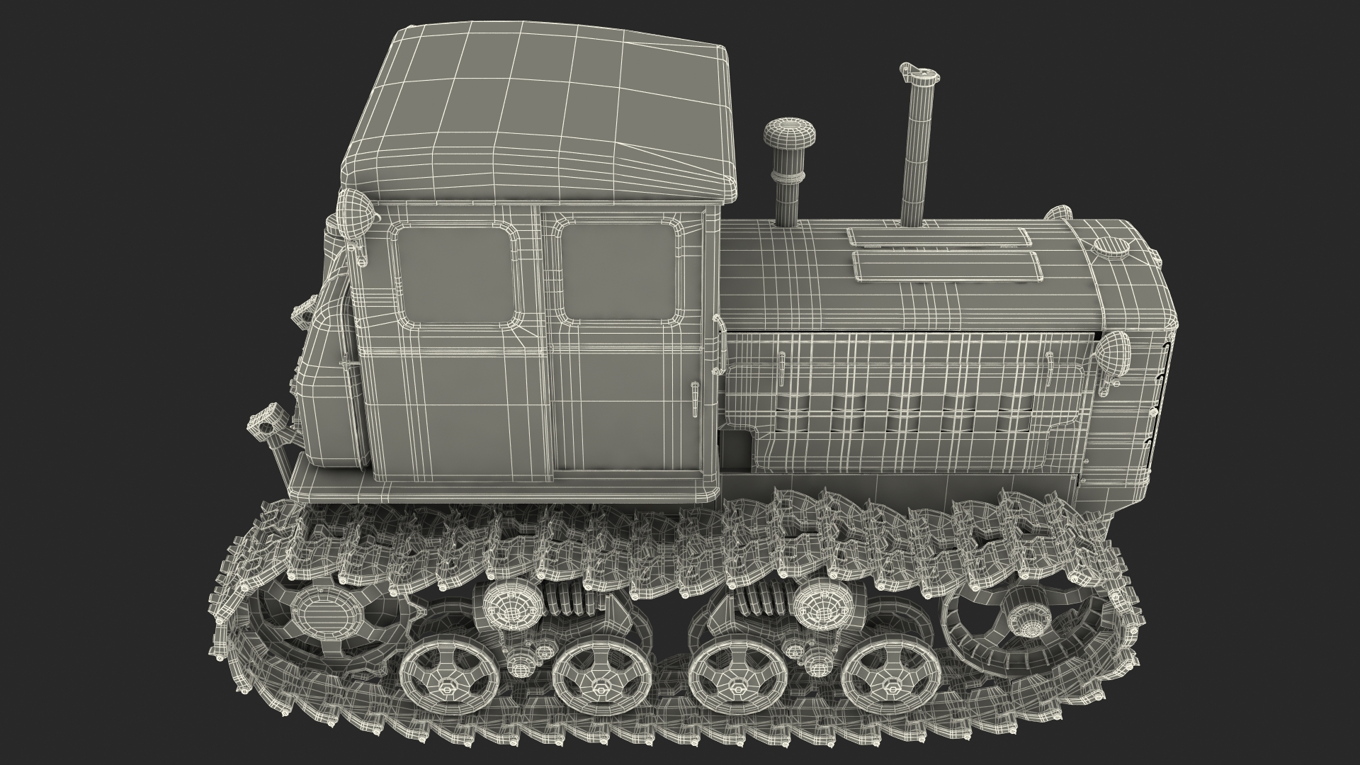 3D Old Soviet Tractor DT54 model