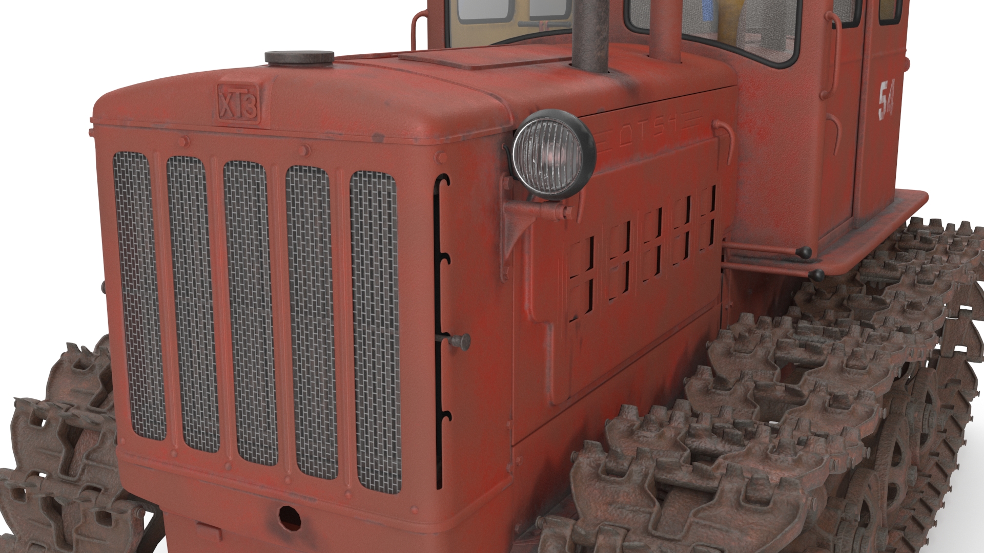 3D Old Soviet Tractor DT54 model
