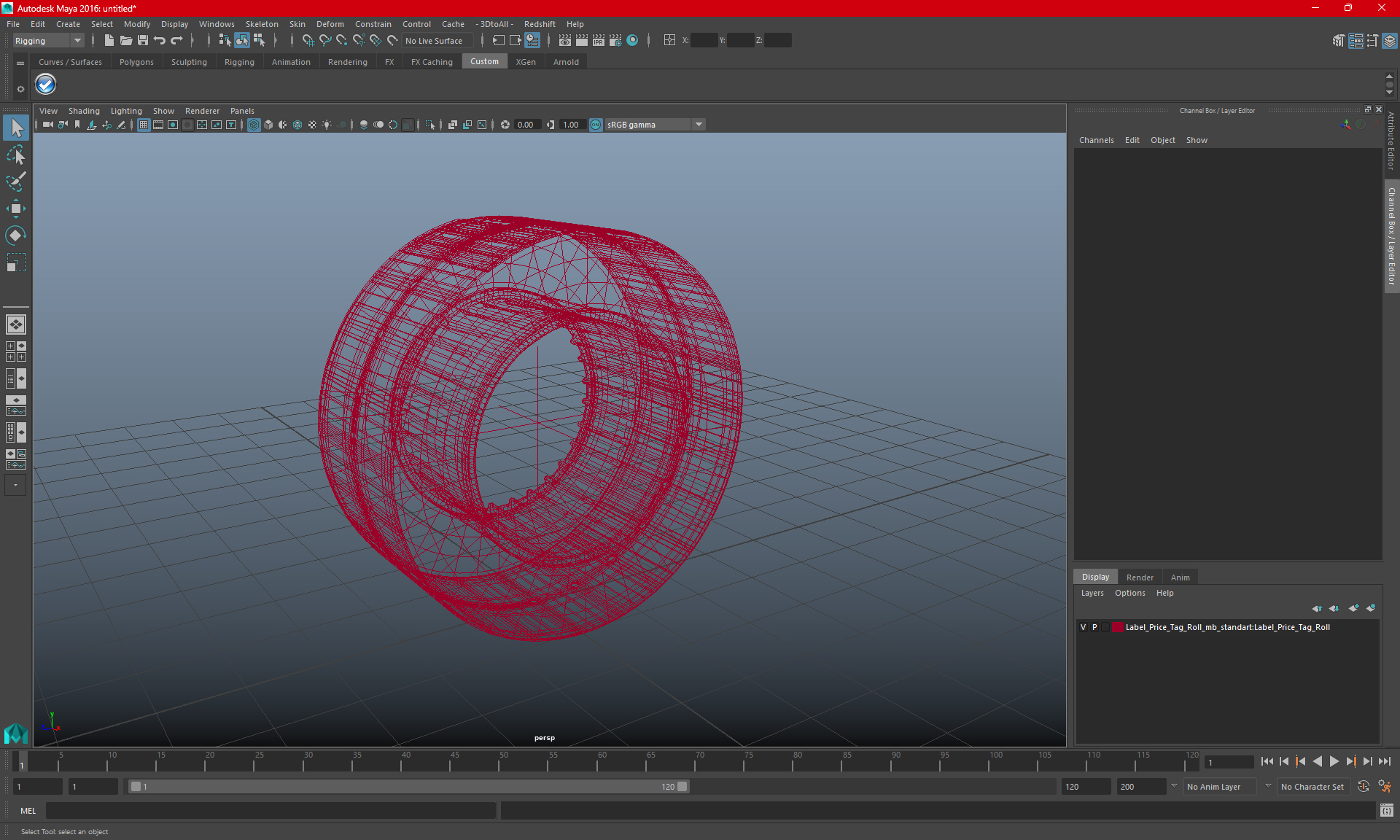 3D model Label Price Tag Roll