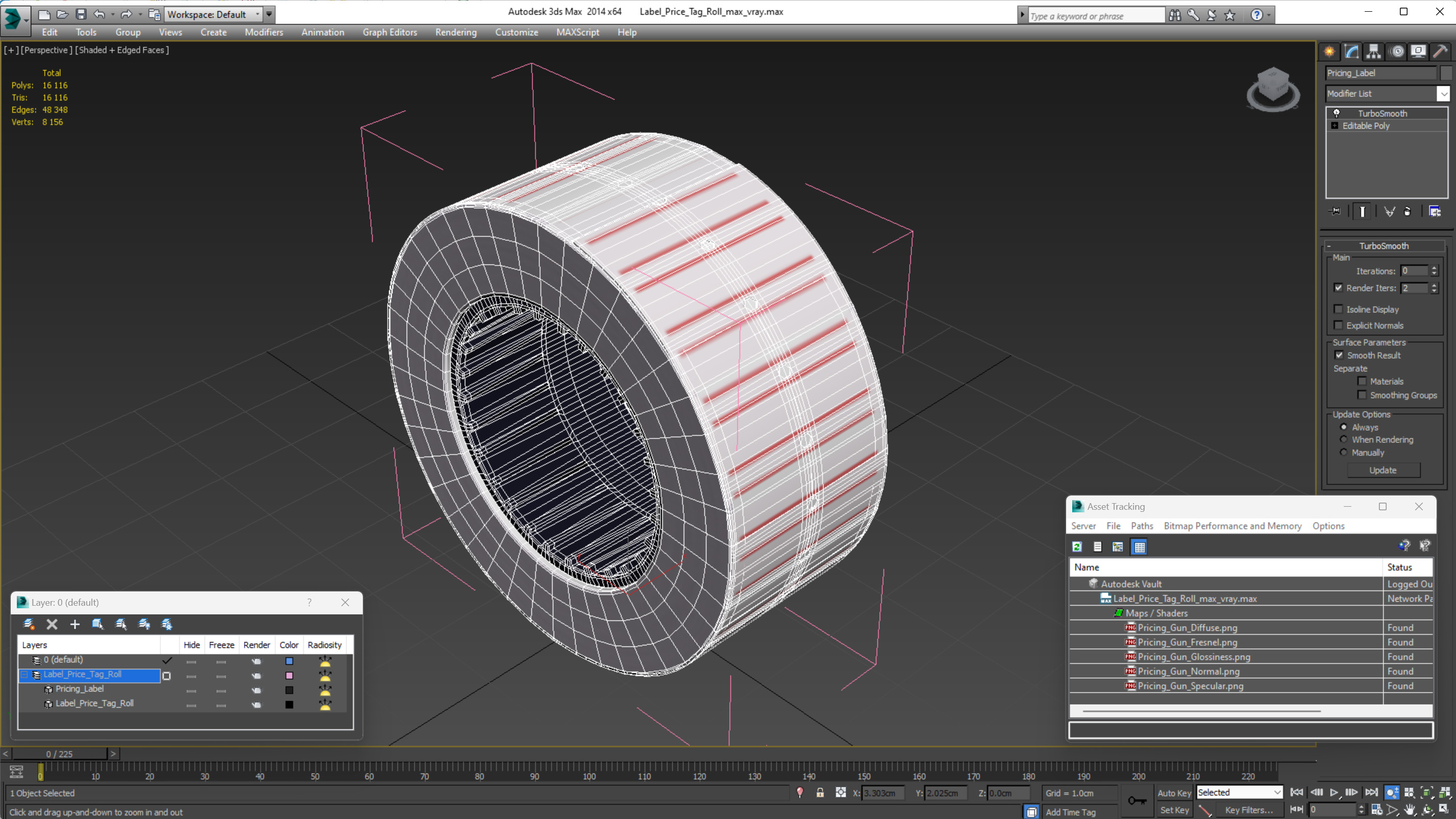 3D model Label Price Tag Roll