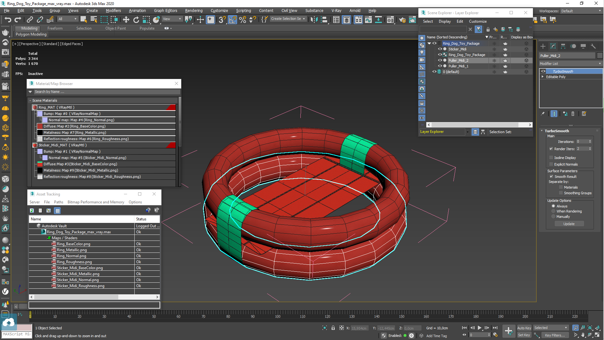 3D model Ring Dog Toy Package
