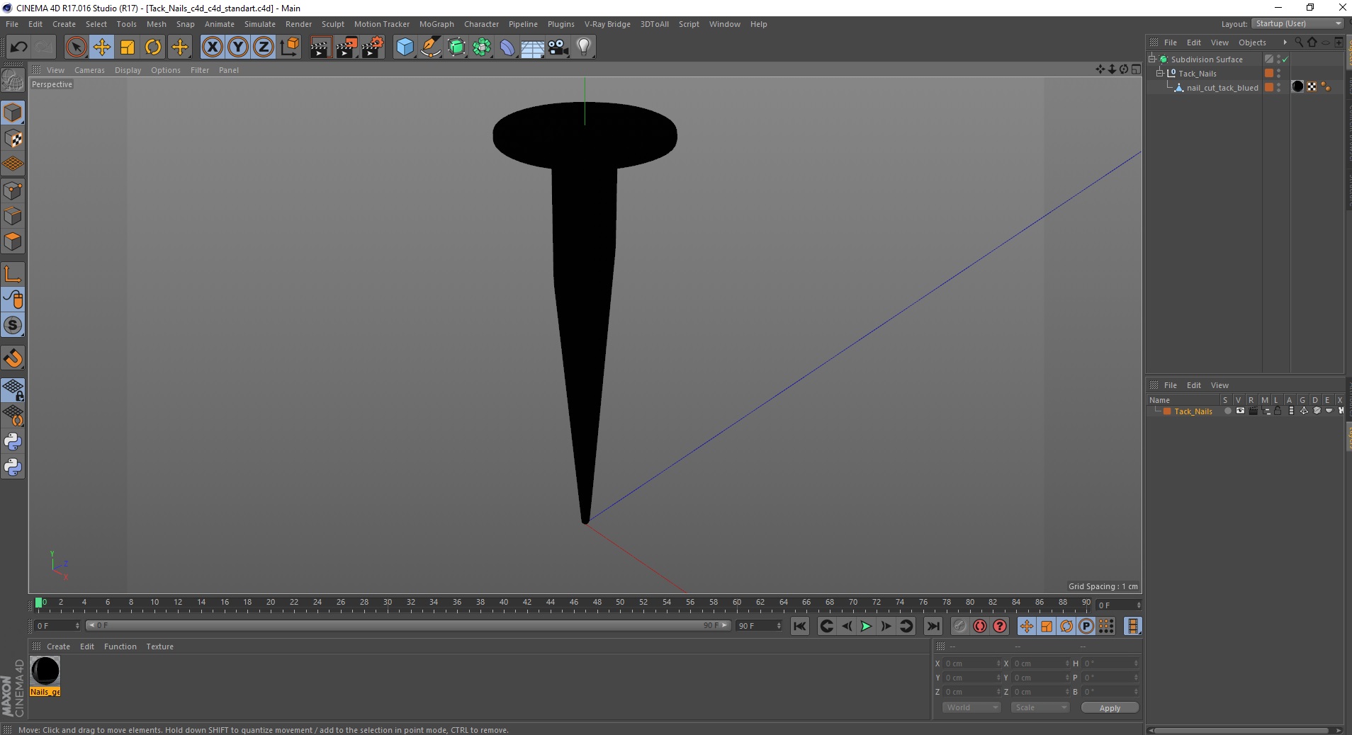 3D model Tack Nails