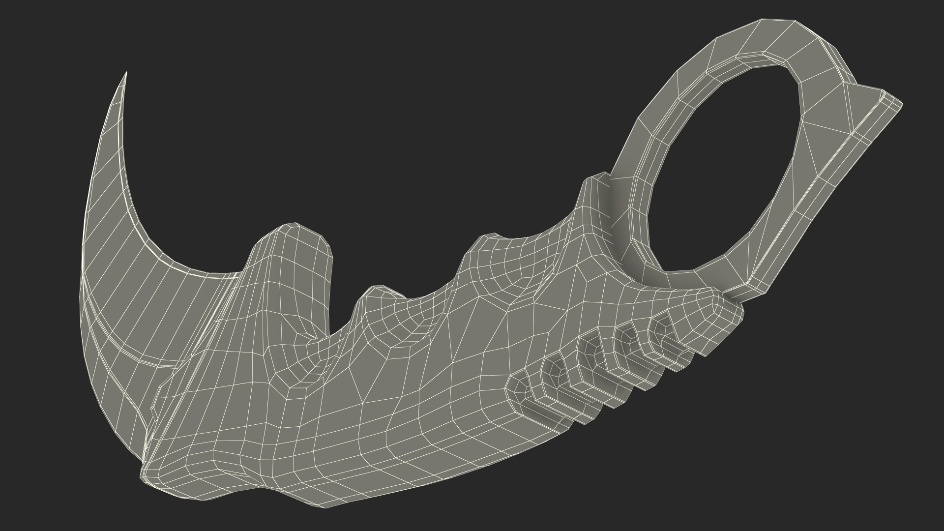 3D model Karambit Claw Knife Black