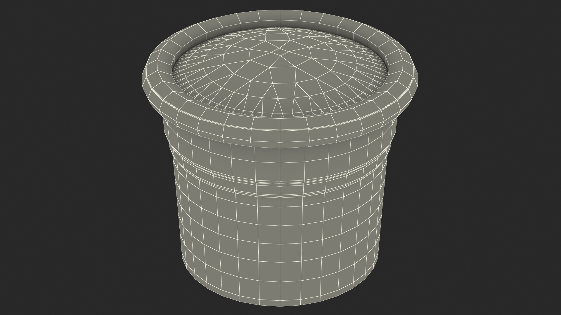 Clay Vase with Soil 3D model