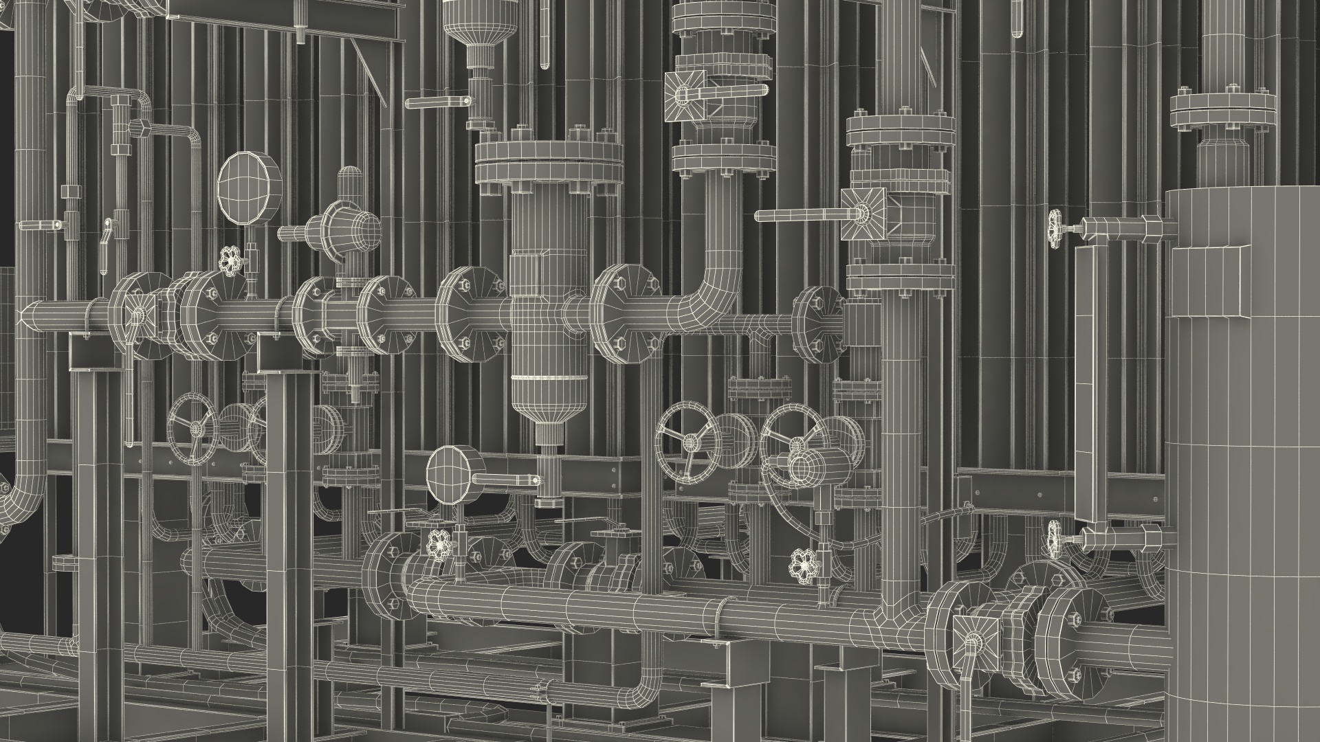 3D LNG Gas Filling Station model