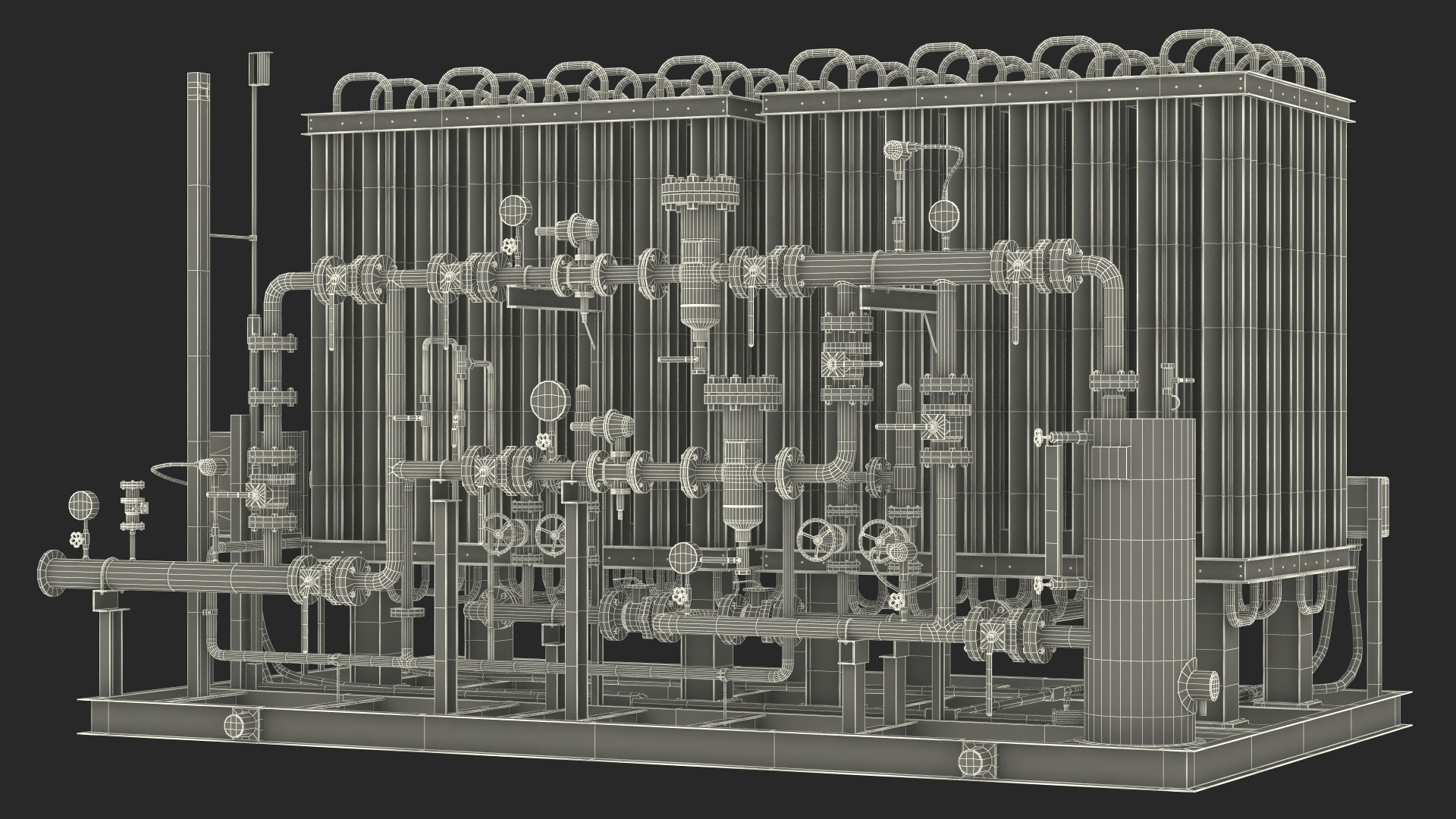 3D LNG Gas Filling Station model