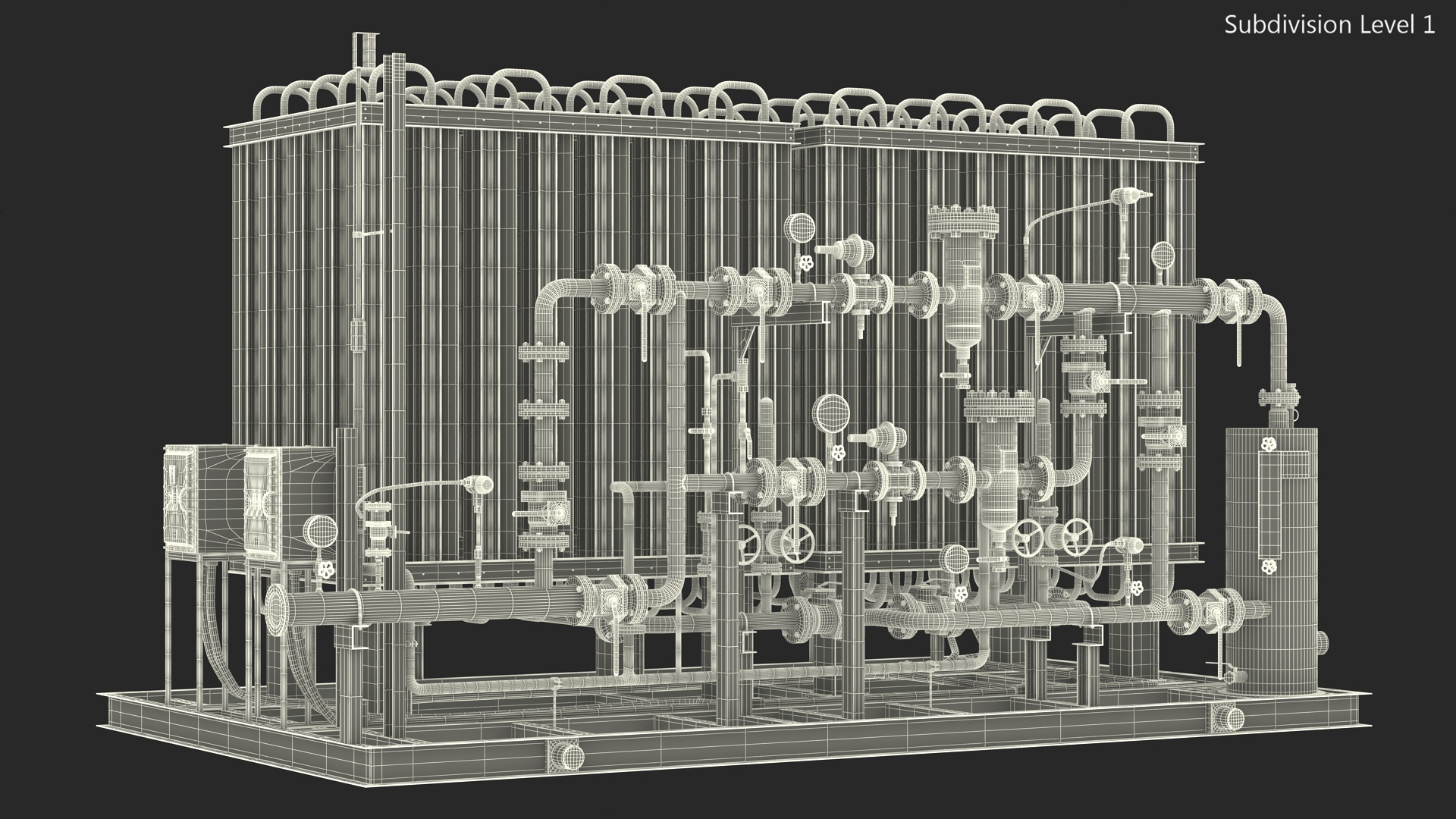 3D LNG Gas Filling Station model