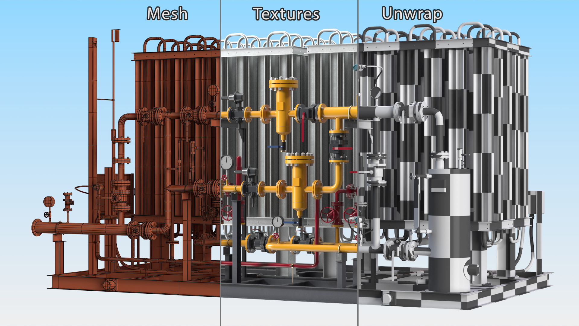 3D LNG Gas Filling Station model