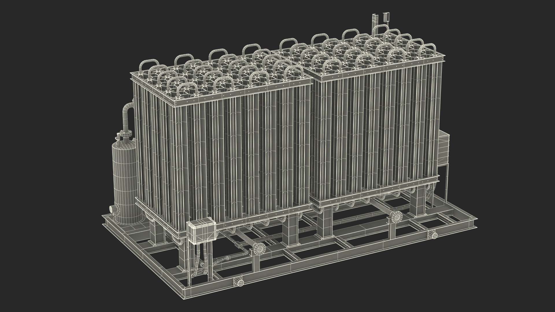 3D LNG Gas Filling Station model