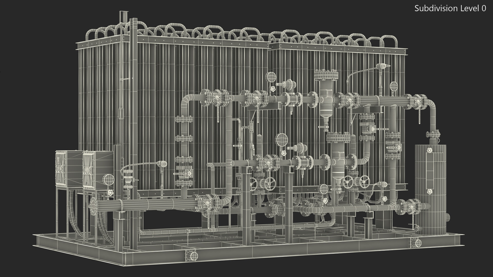 3D LNG Gas Filling Station model