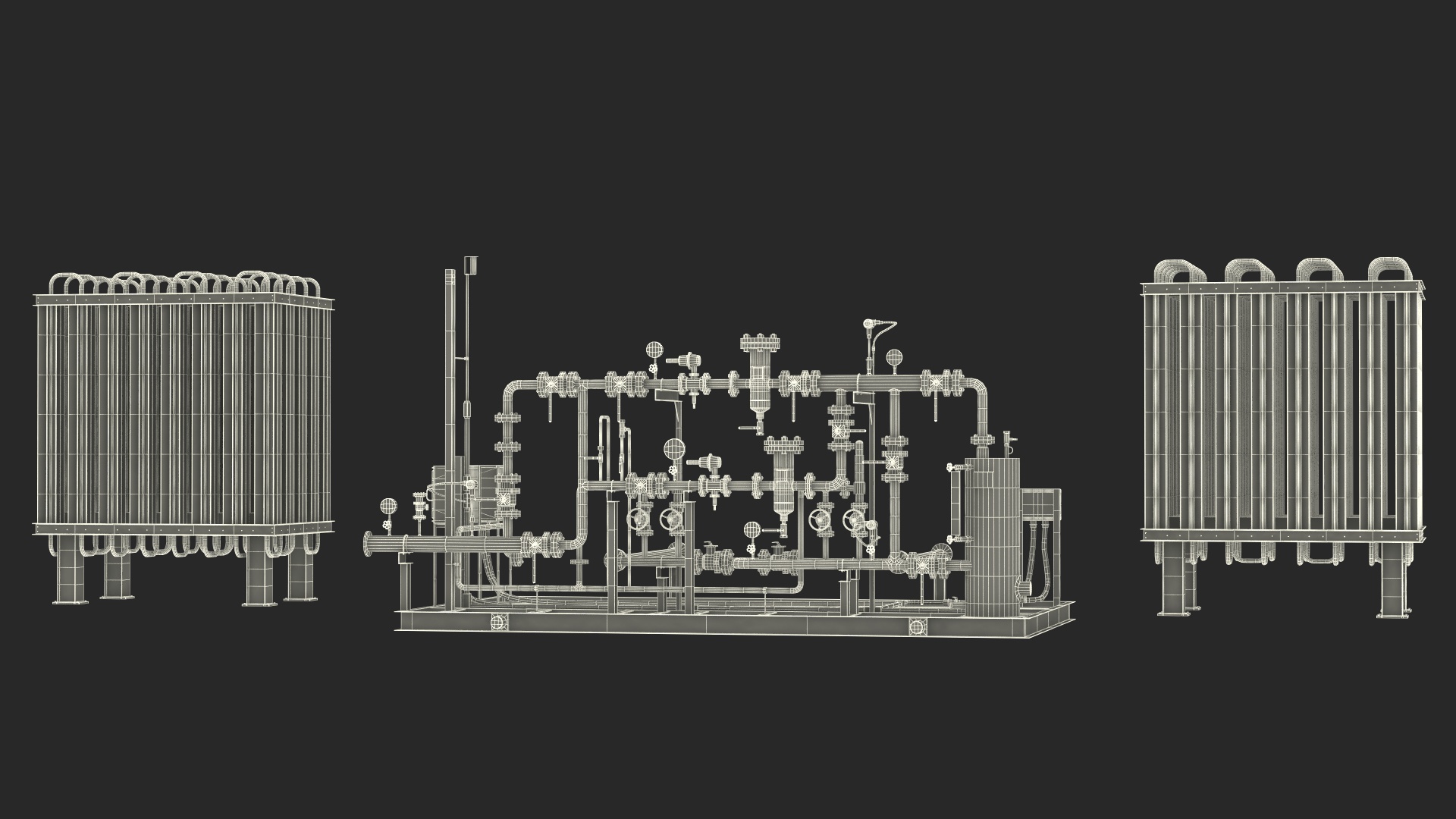 3D LNG Gas Filling Station model