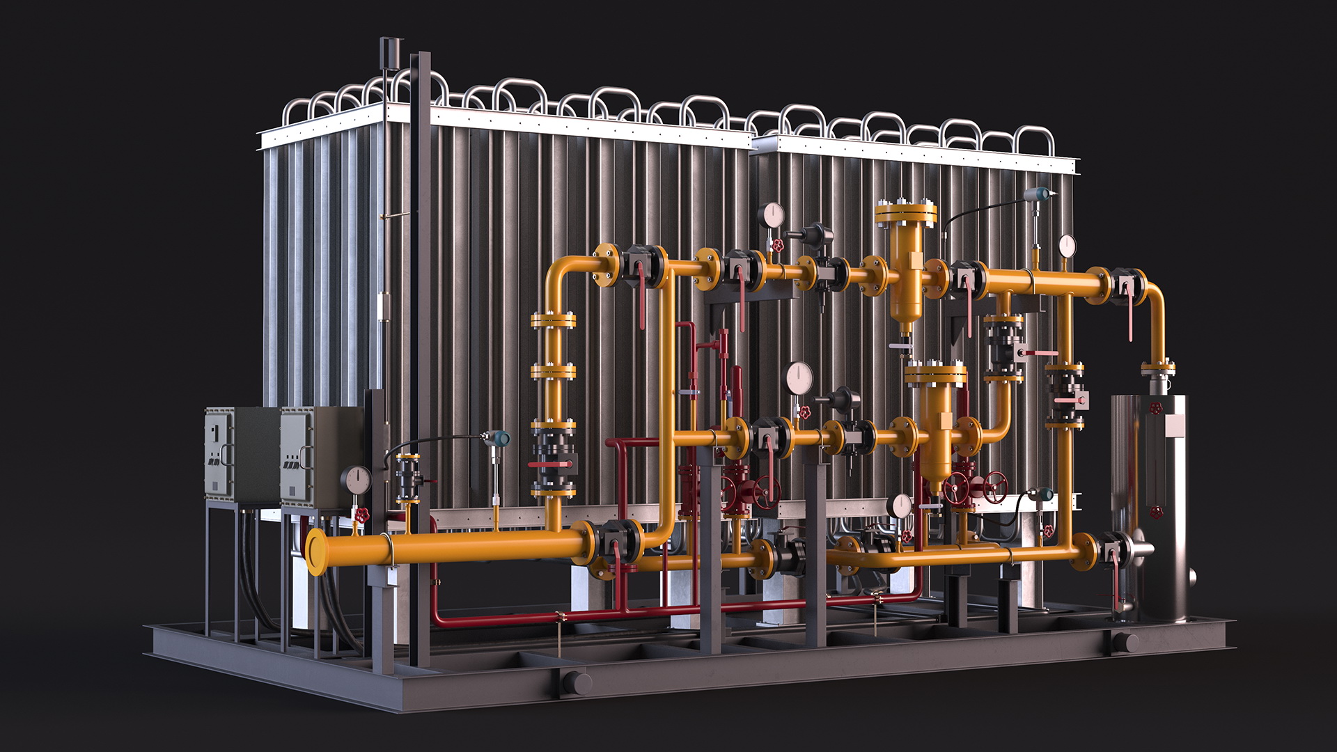 3D LNG Gas Filling Station model