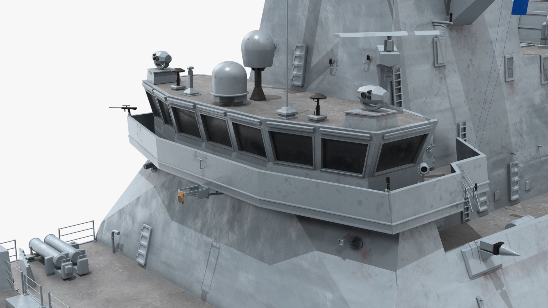 Royal Navy Type 45 Destroyer with AW101 Helicopter Rigged 3D