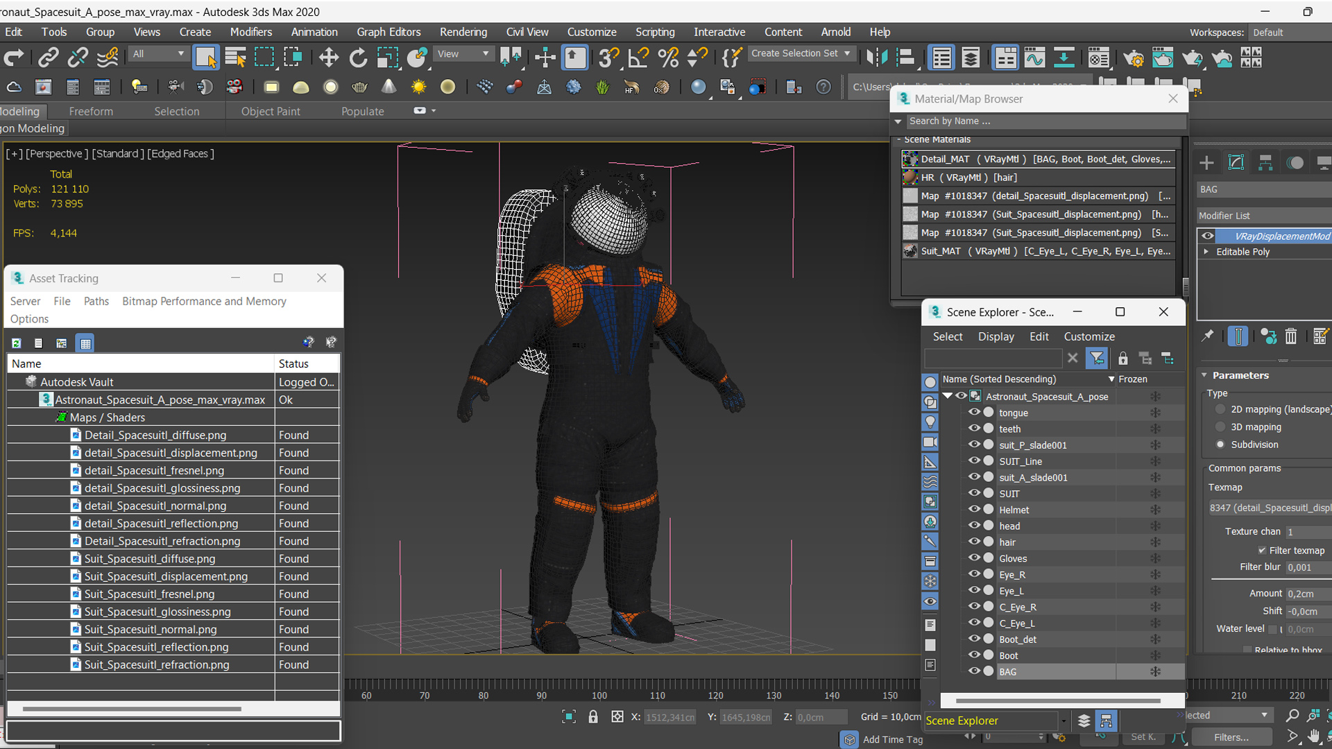 3D Astronaut Spacesuit A pose