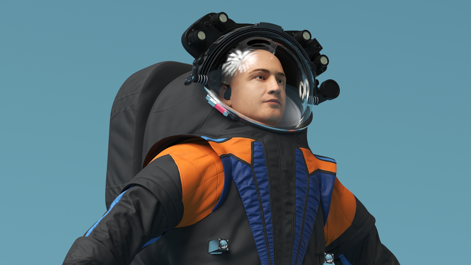 3D Astronaut Spacesuit A pose