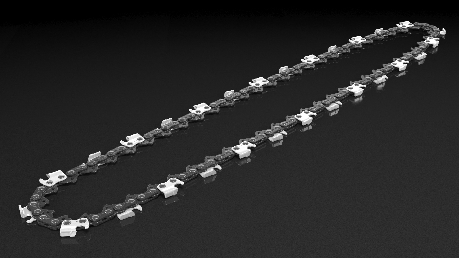 3D Chainsaw Black Chain Tension model