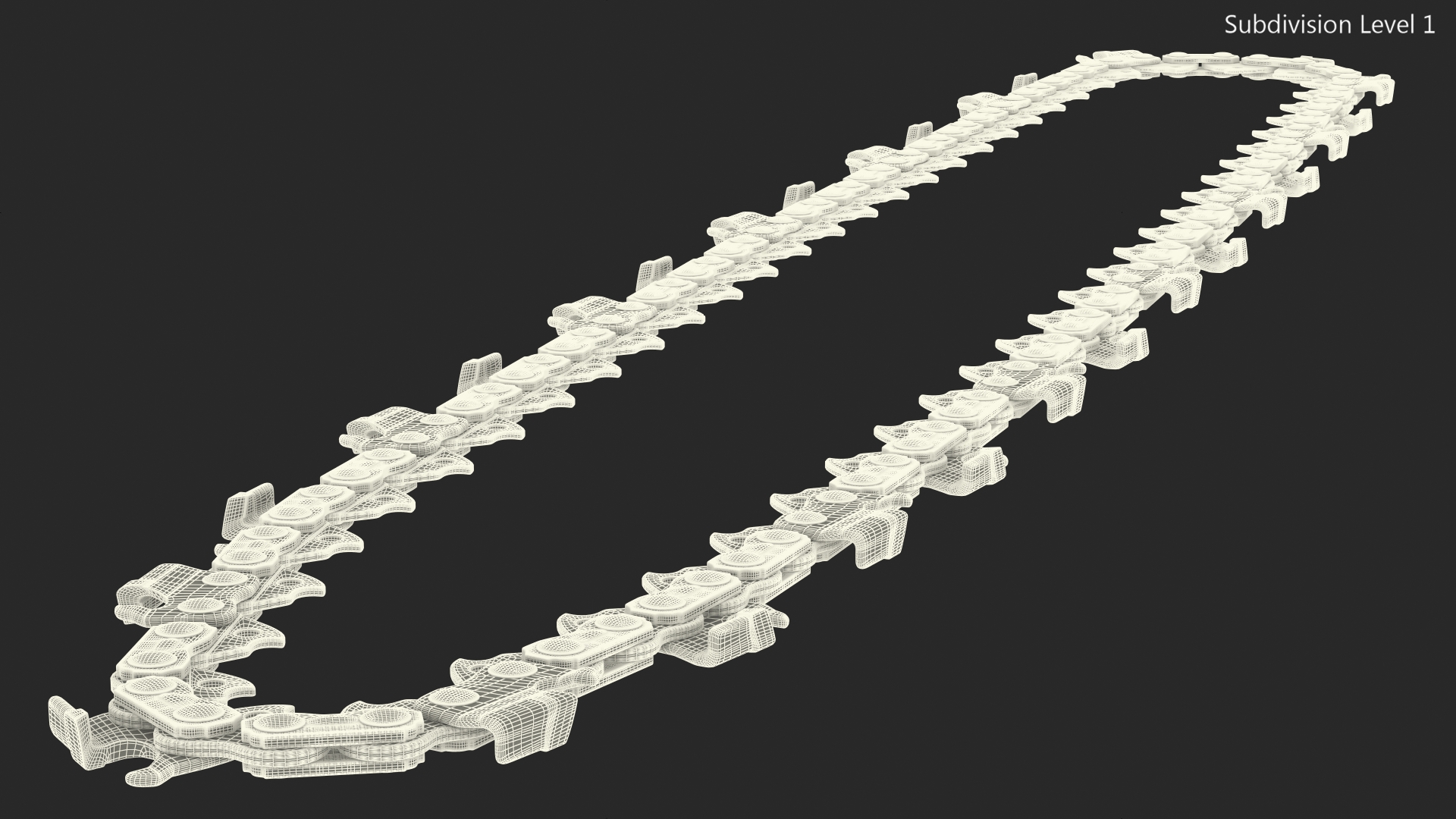 3D Chainsaw Black Chain Tension model
