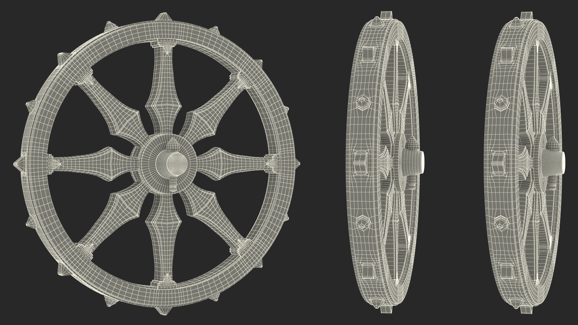 Golden Dharmachakra 3D model