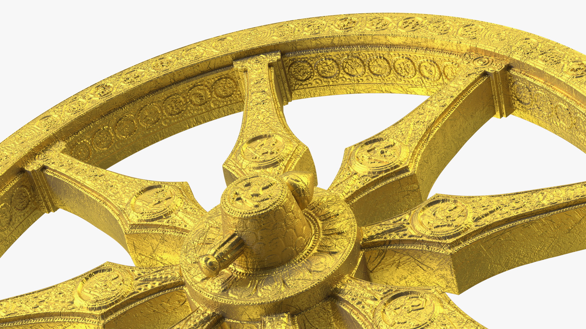 Golden Dharmachakra 3D model