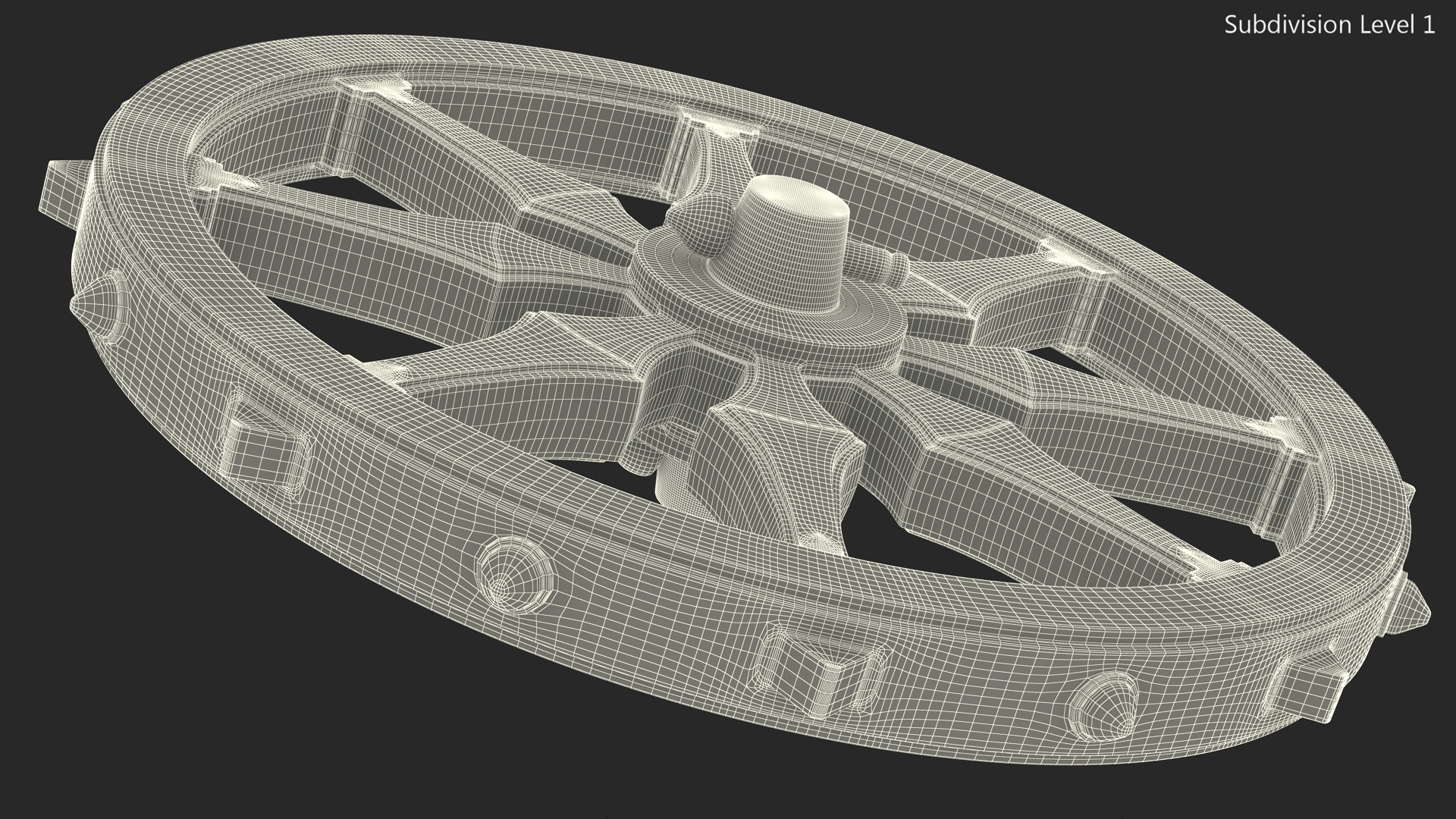 Golden Dharmachakra 3D model
