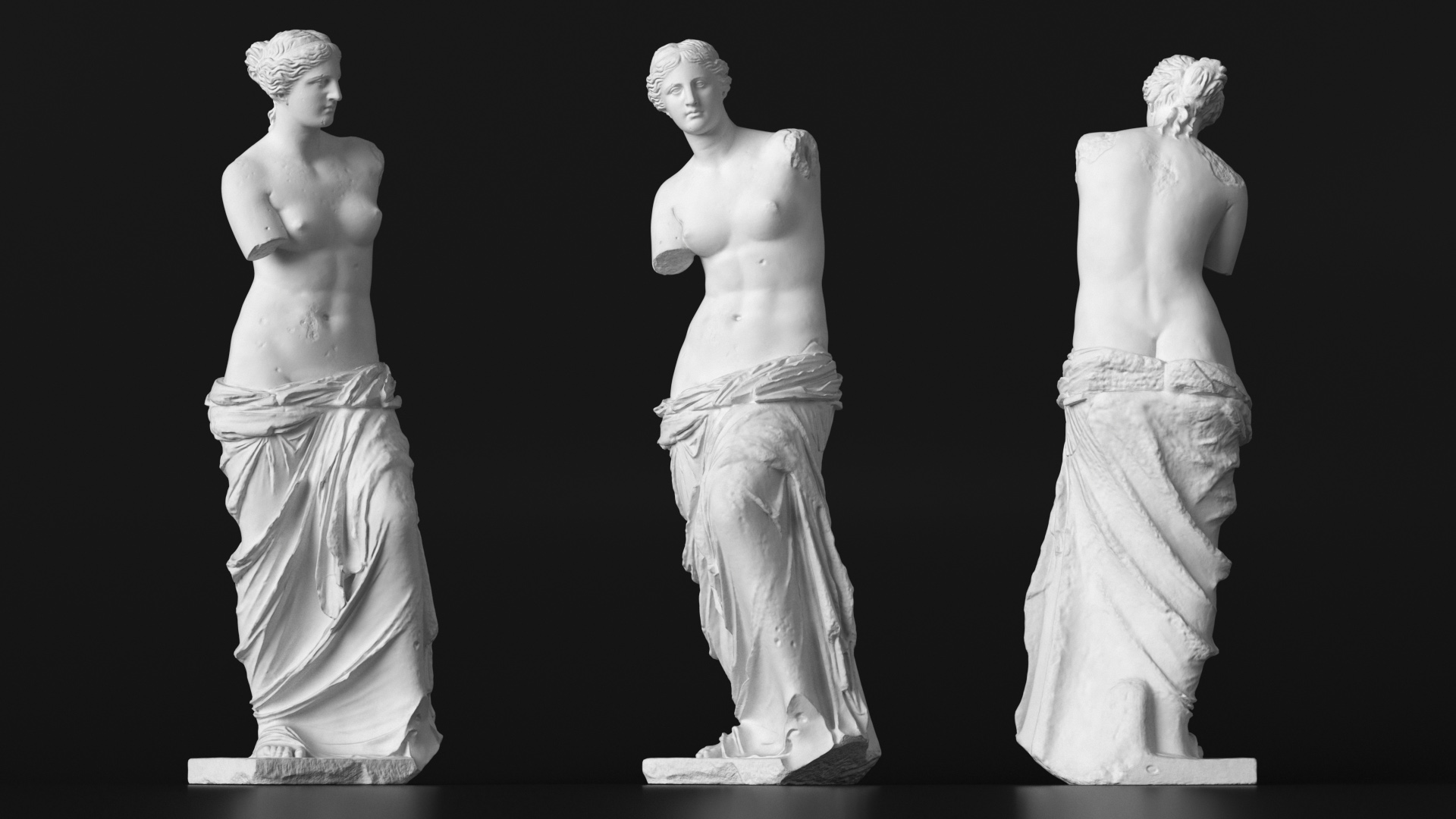 3D Statue of Venus de Milo Plaster
