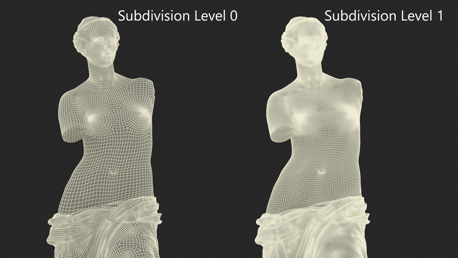 3D Statue of Venus de Milo Plaster