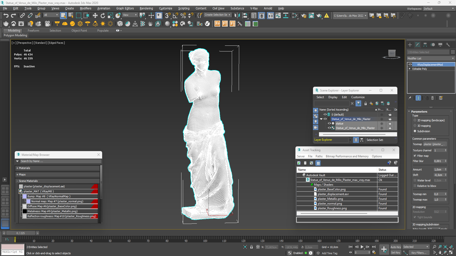 3D Statue of Venus de Milo Plaster