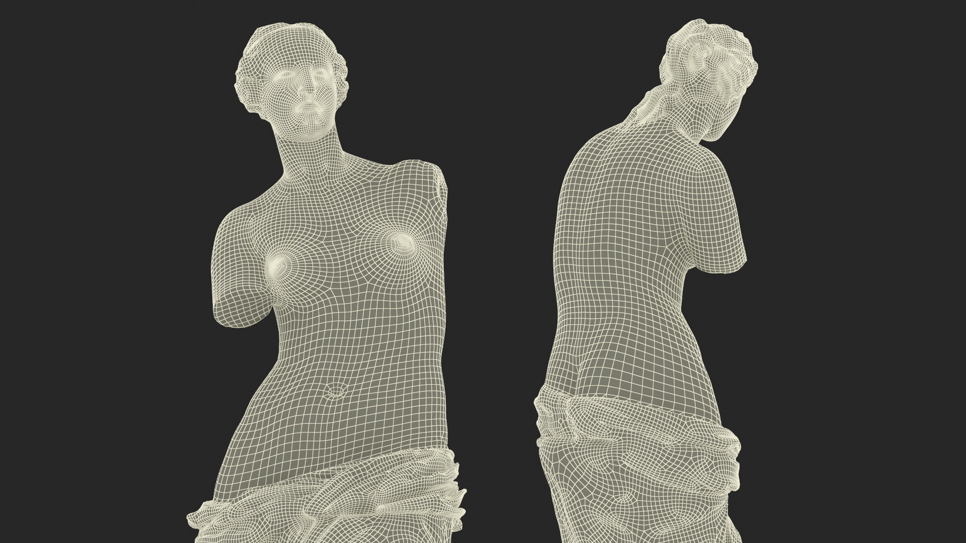 3D Statue of Venus de Milo Plaster