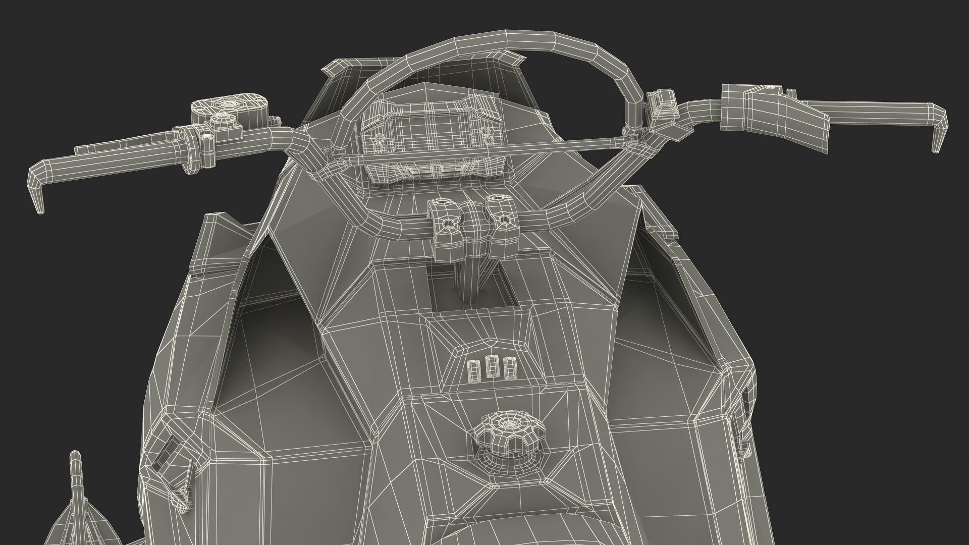 Snowmobile Polaris Red 3D
