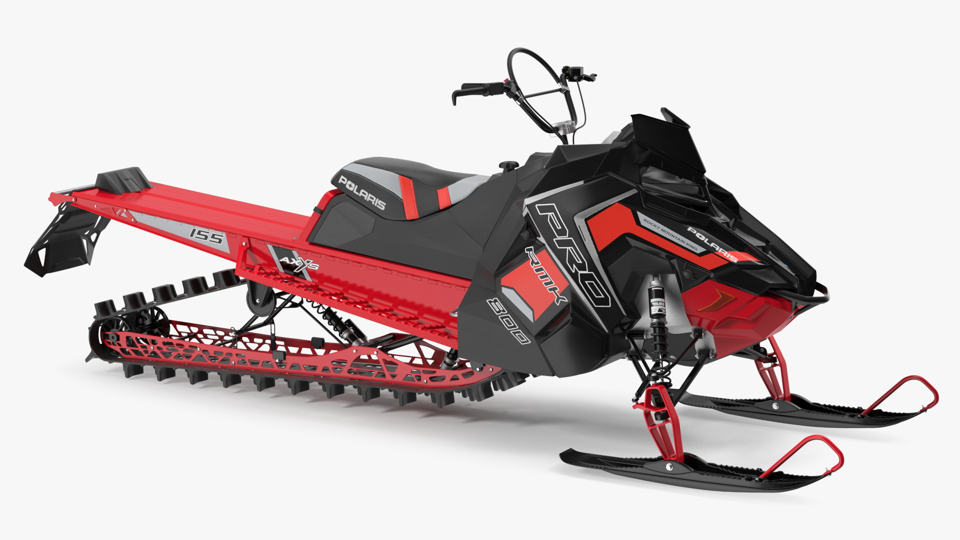 Snowmobile Polaris Red 3D