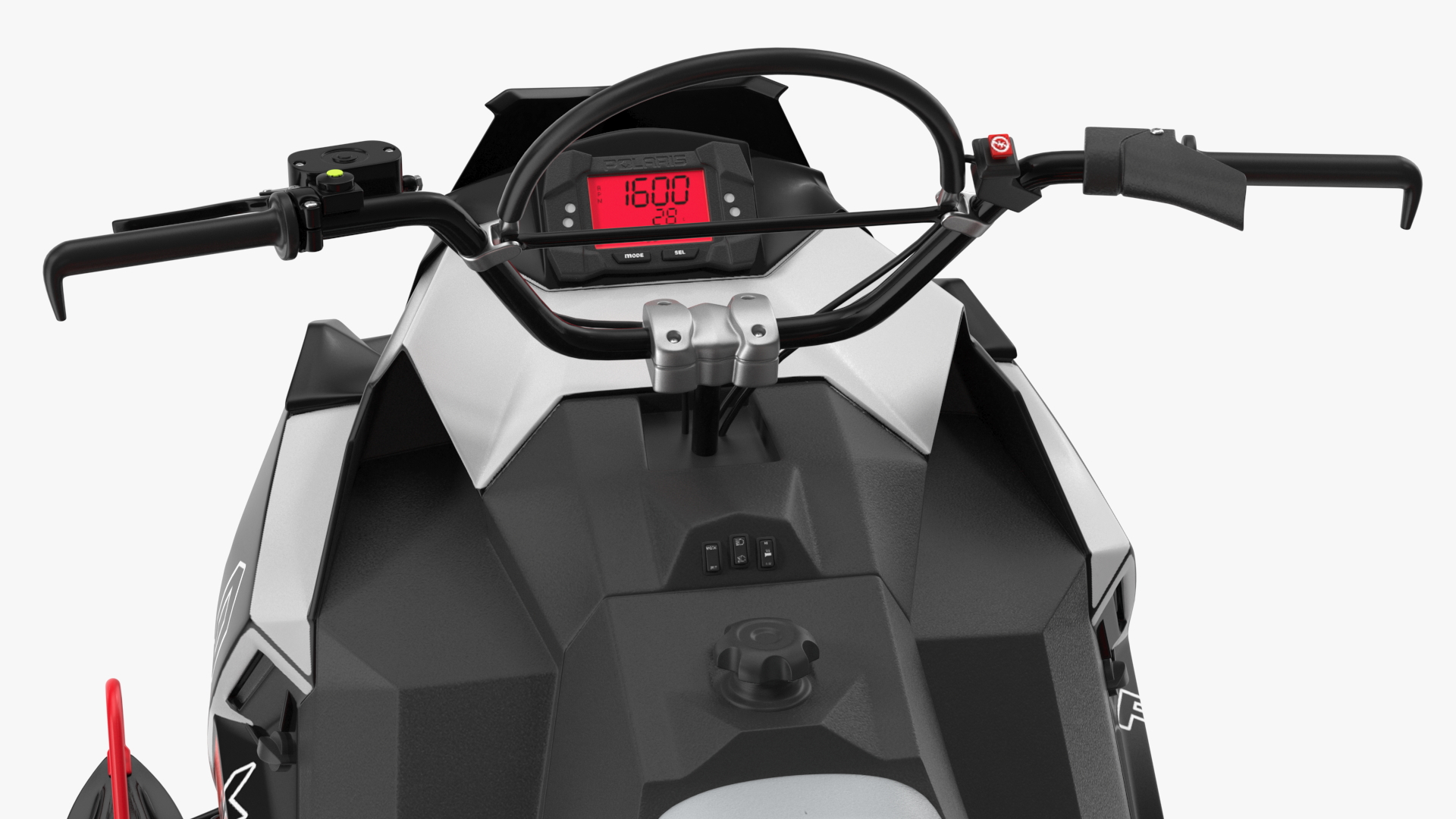 Snowmobile Polaris Red 3D