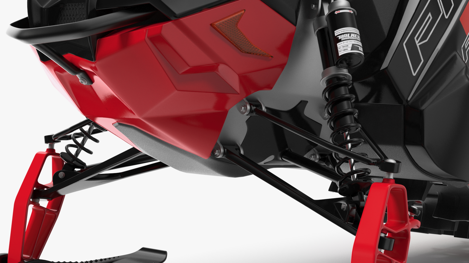 Snowmobile Polaris Red 3D
