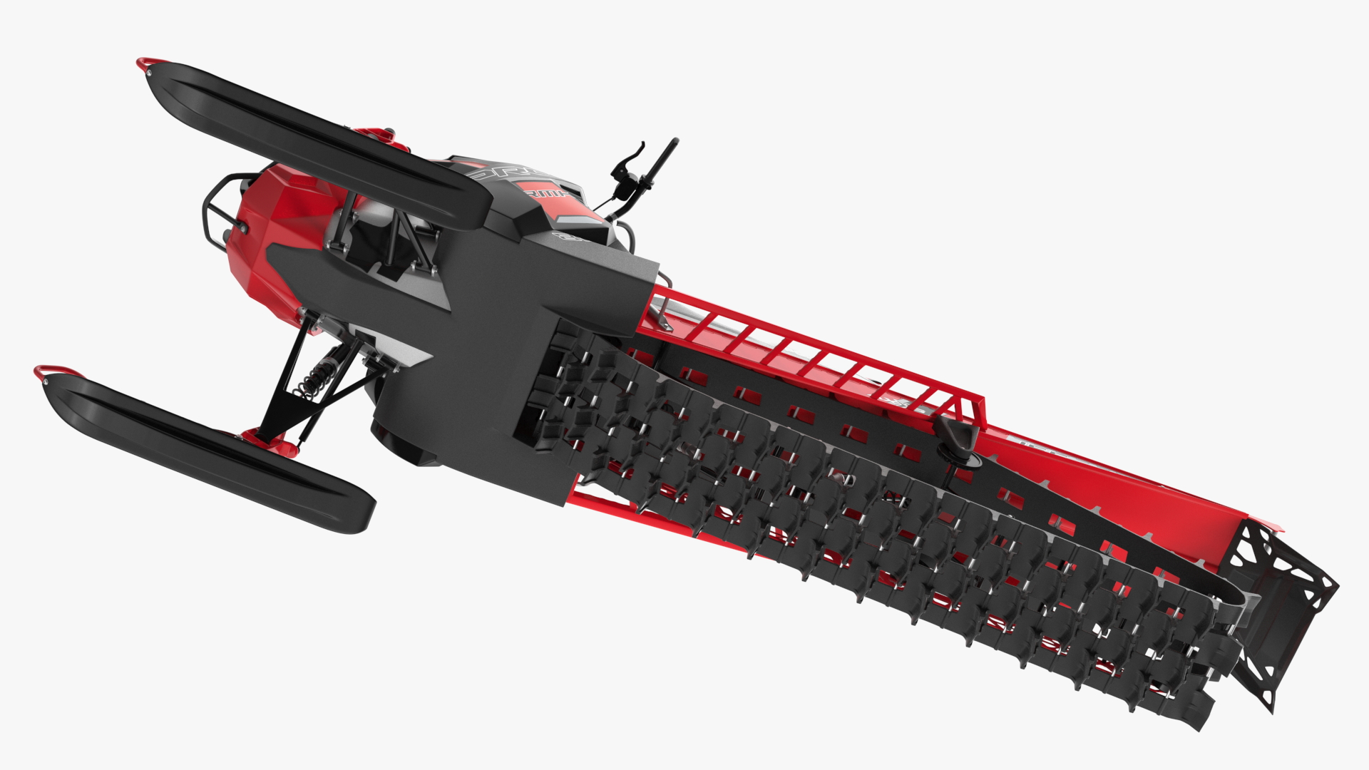 Snowmobile Polaris Red 3D