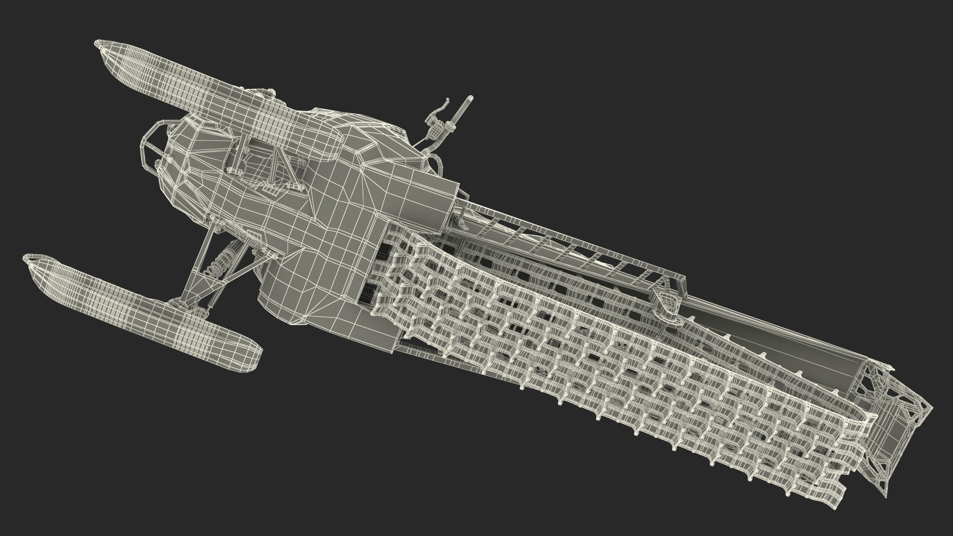 Snowmobile Polaris Red 3D