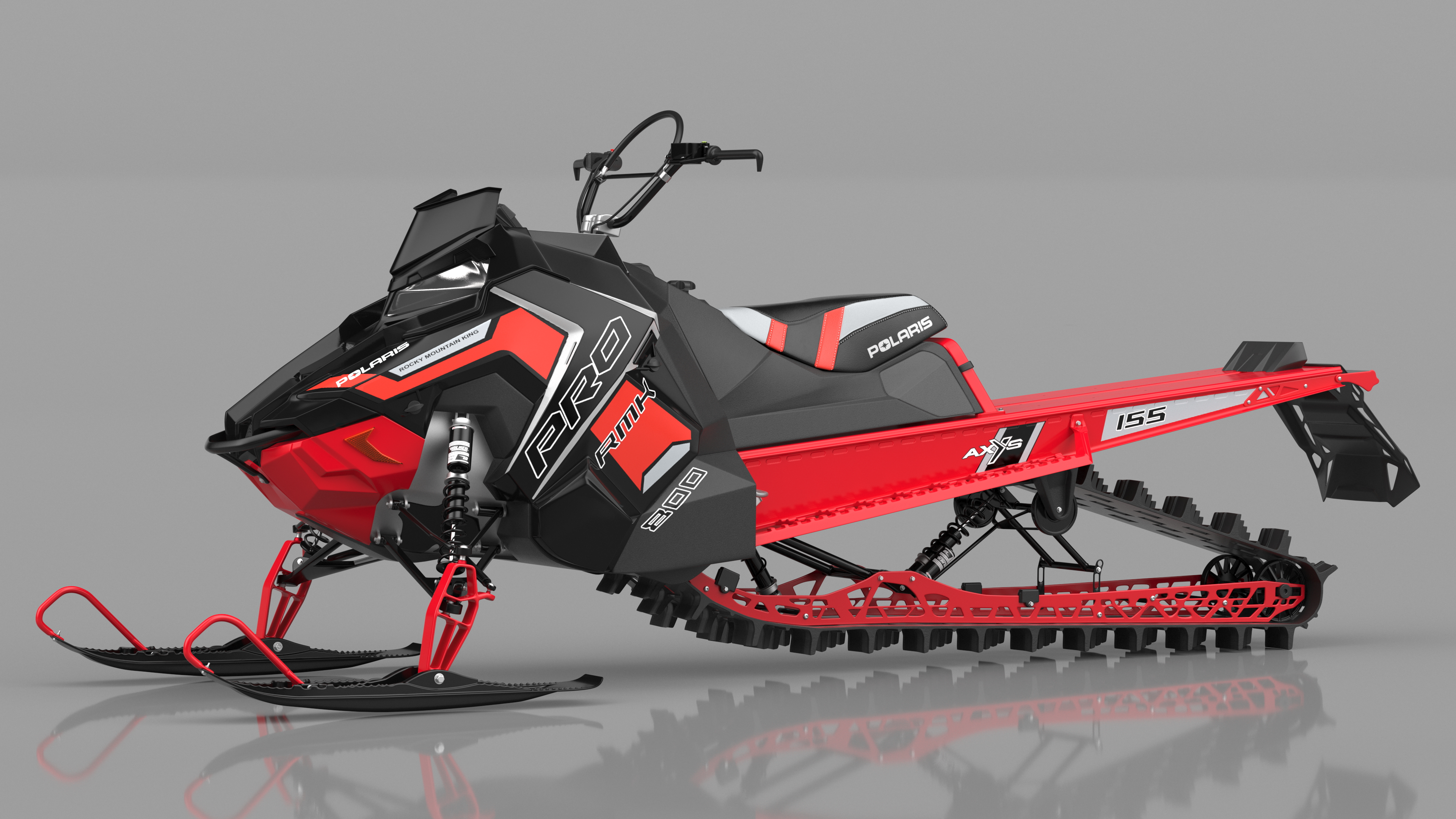 Snowmobile Polaris Red 3D