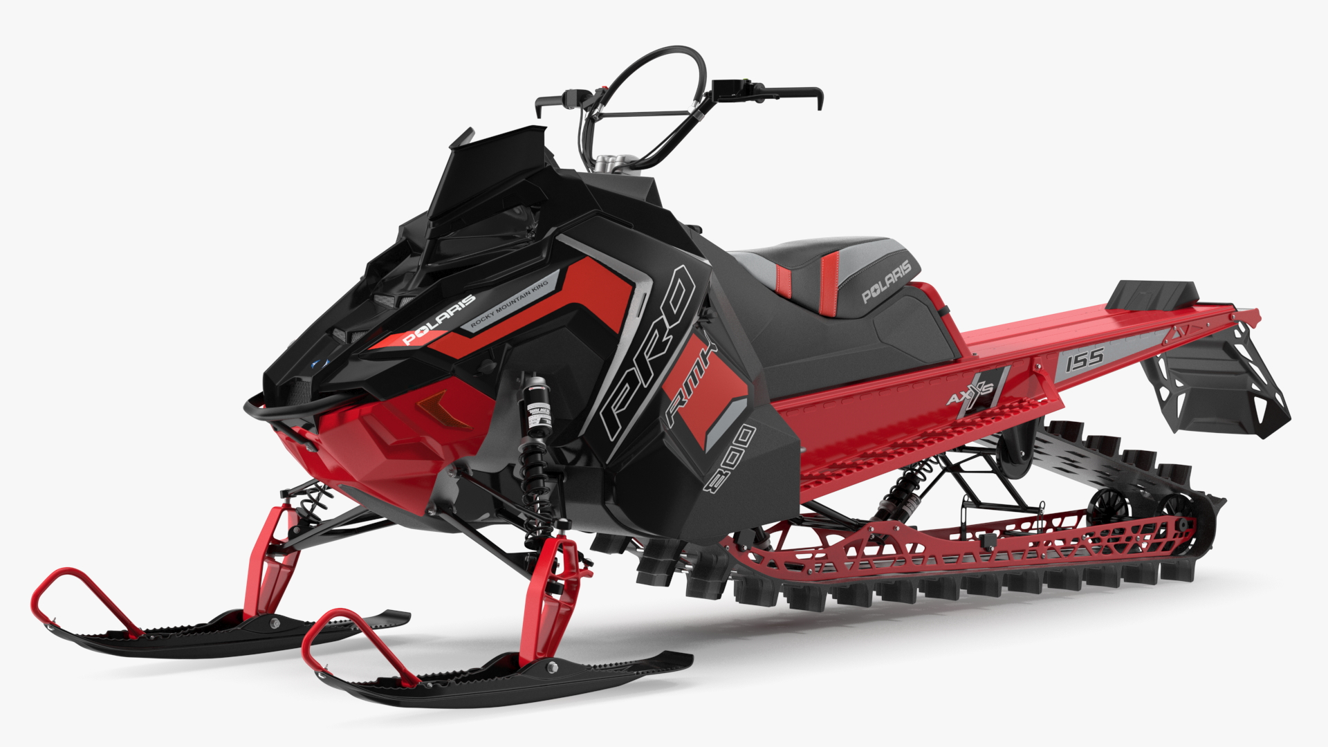 Snowmobile Polaris Red 3D