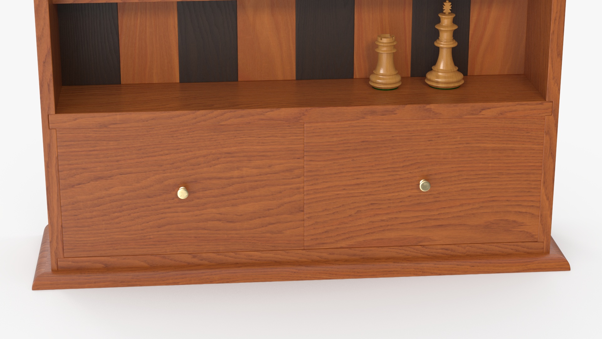 3D model Straight Up Wooden Chess Board