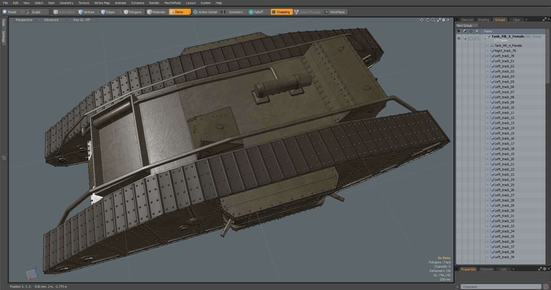 3D Tank MK 4 Female