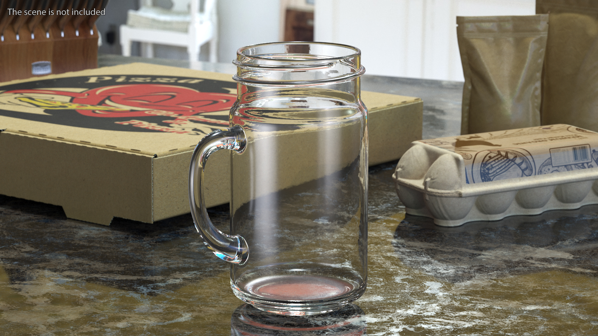 3D Mason Jar With Handle