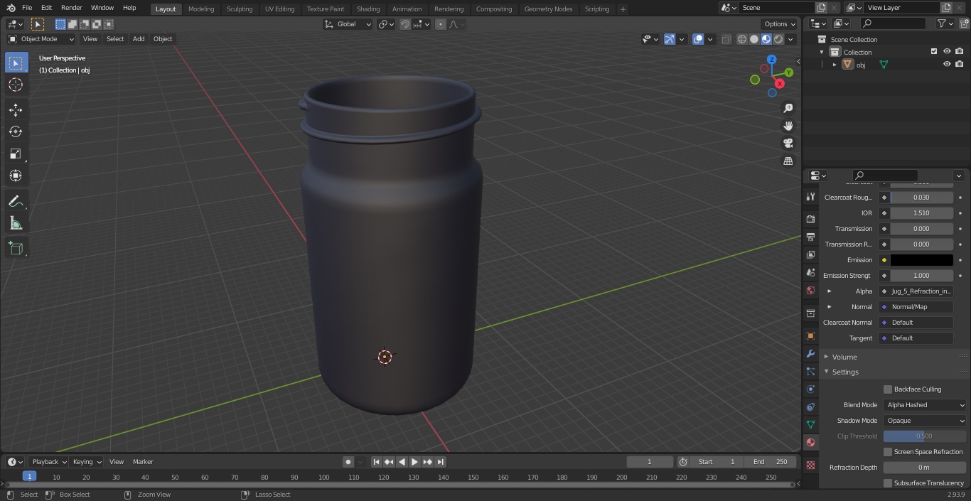 3D Mason Jar With Handle