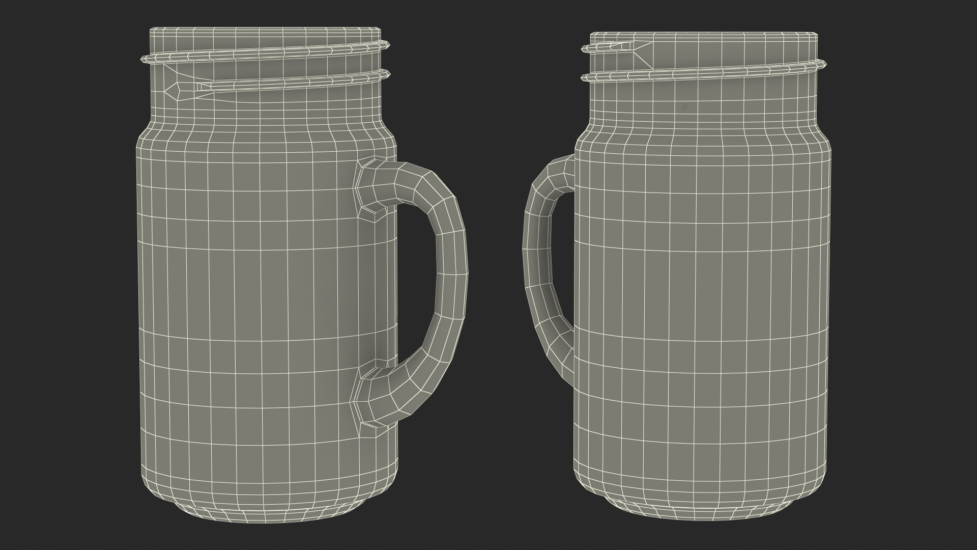 3D Mason Jar With Handle