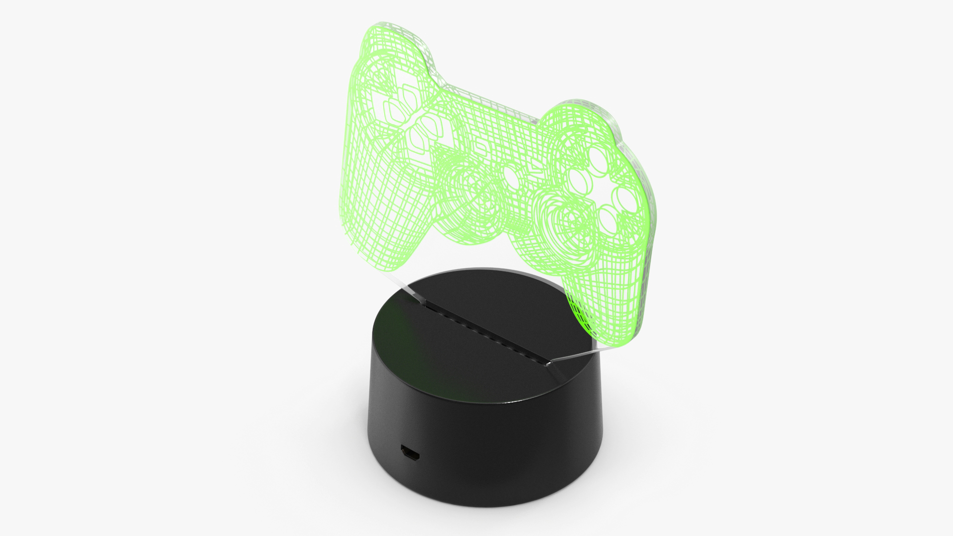 Console Controller 3D Lamp Green 3D