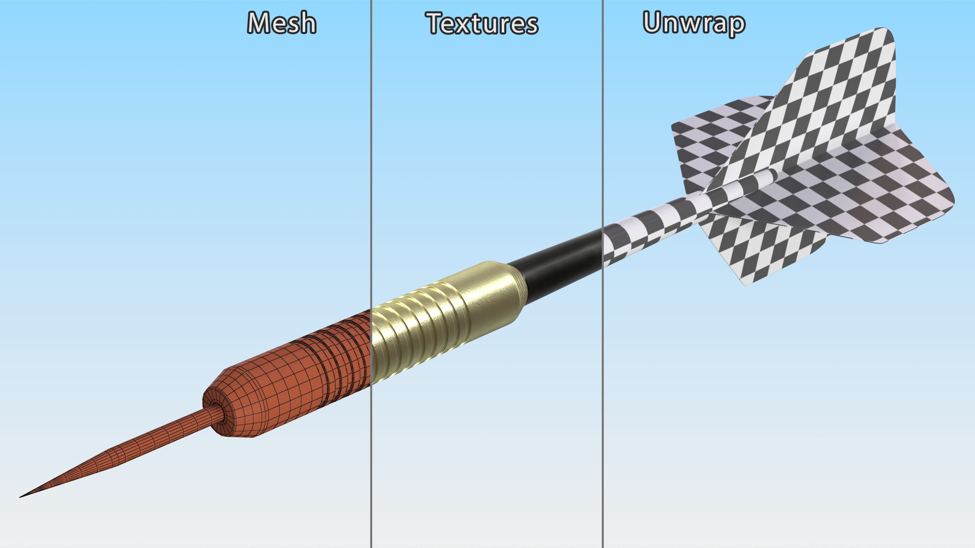3D Classic Dart with Textured Grip